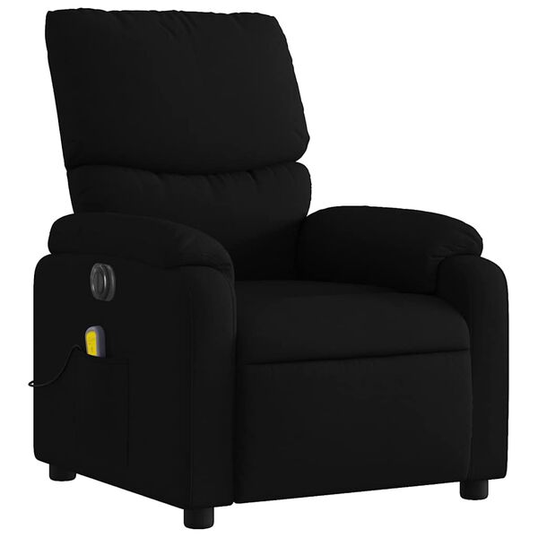 vidaXL Electric Massage Recliner Chair Black Fabric