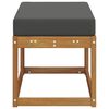 vidaXL Outdoor Stool Bench Solid Acacia Wood Natural