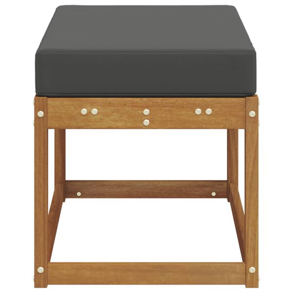 vidaXL Outdoor Stool Bench Solid Acacia Wood Natural