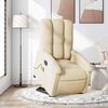vidaXL Electric Stand up Massage Recliner Chair Cream Fabric