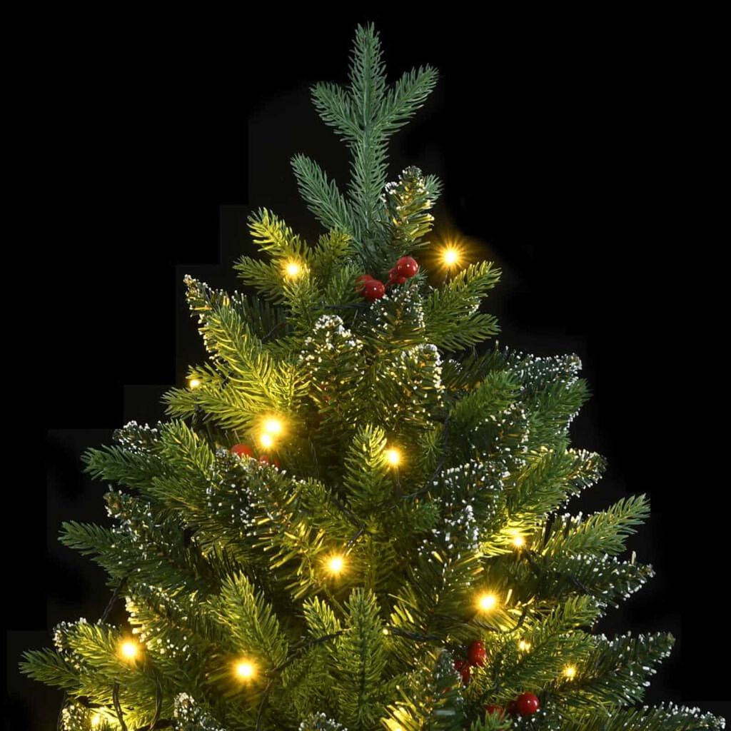 vidaXL Artificial Hinged Christmas Tree 300 LEDs 180 cm