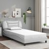 vidaXL Bed Frame without Mattress "Hvar" White 100x190 cm Faux Leather