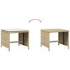 vidaXL Garden Stools with Cushions 4 pcs Beige 40x40x35 cm Poly Rattan