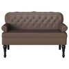 vidaXL Chesterfield Bench Brown 119.5 x 64.5 x 75 cm Faux Leather