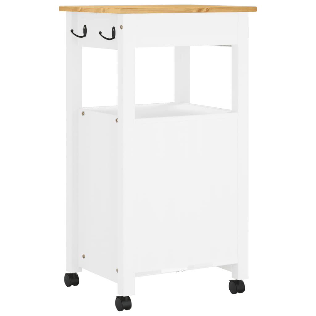 vidaXL Kitchen Trolley MONZA 48x40x90 cm Solid Wood Pine