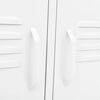 vidaXL TV Cabinet White 105x35x50 cm Steel