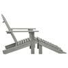 vidaXL Garden Chair with Ottoman Wood Grey