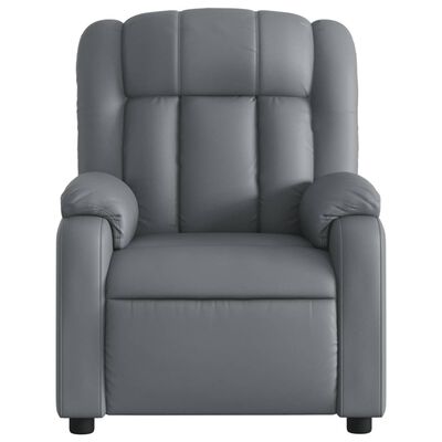 vidaXL Electric Massage Recliner Chair Grey Faux Leather