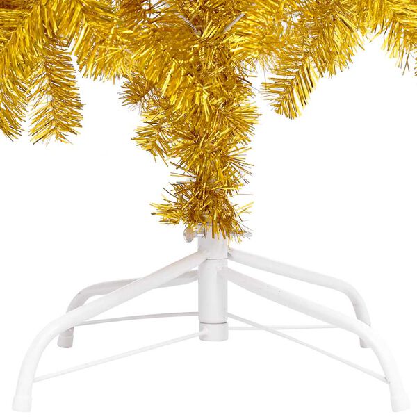 vidaXL Artificial Pre-lit Christmas Tree with Ball Set Gold 120 cm PET