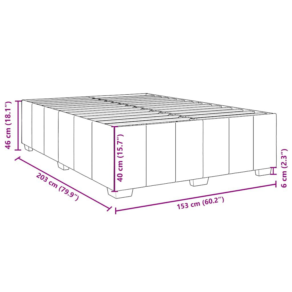 vidaXL Box Spring Bed with Mattress Light Grey Queen Fabric