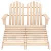 vidaXL 2-Seater Garden Adirondack Chair & Ottoman Fir Wood