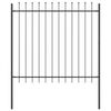 vidaXL Garden Fence Grey 1.7 x 1.5 m Powder-coated Steel