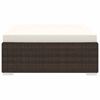 vidaXL Sectional Footrest with Cushion Poly Rattan Brown