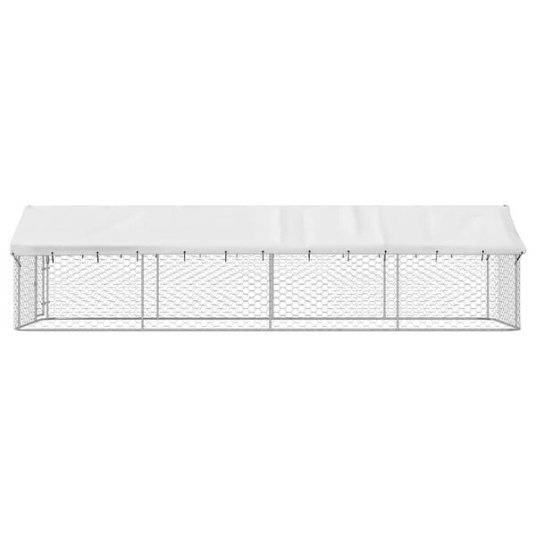 vidaXL Outdoor Dog Kennel with Roof 600x200x150 cm