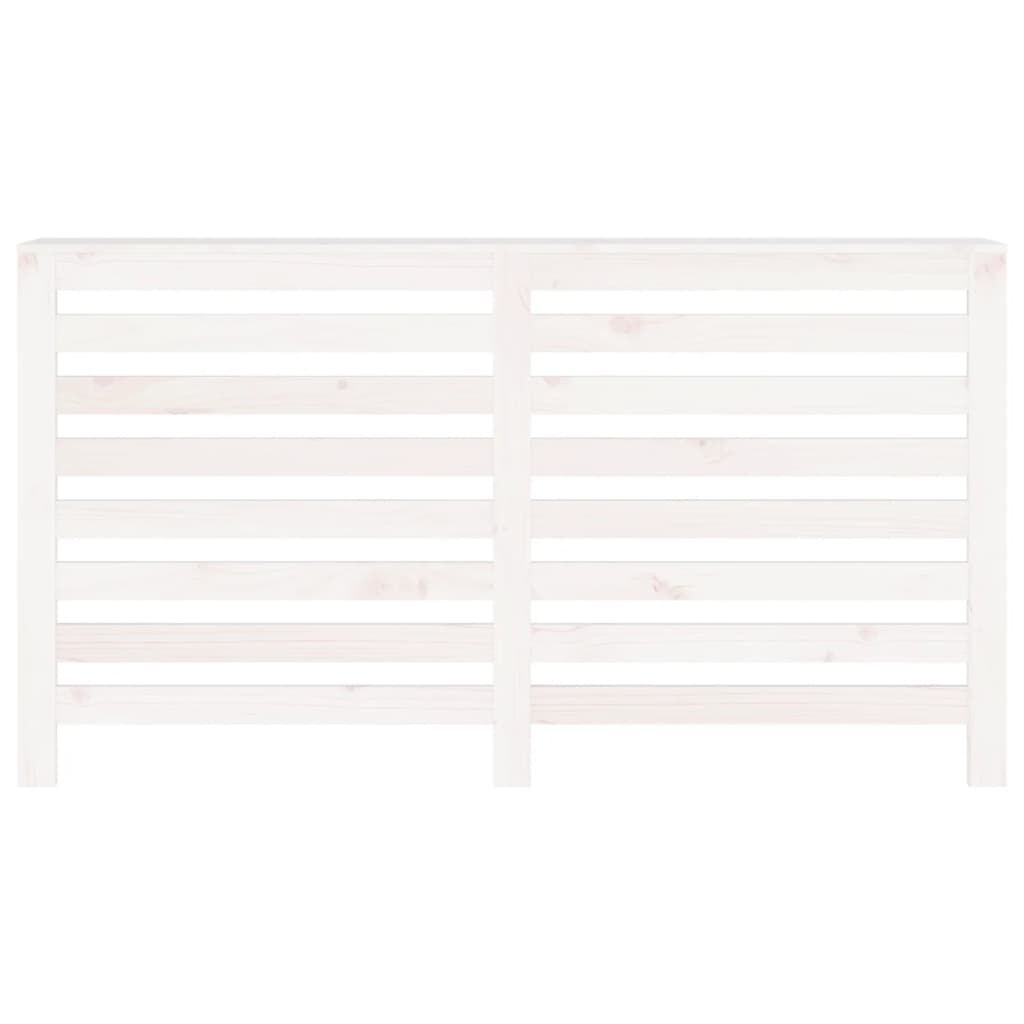 vidaXL Radiator Cover White 153x19x84 cm Solid Wood Pine