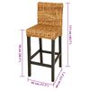 vidaXL Bar Stools 2 pcs Abaca