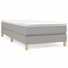 vidaXL Box Spring Bed Frame Light Grey Twin XL Fabric (US Only)