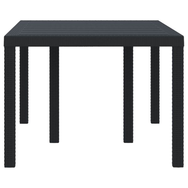 vidaXL Garden Table Anthracite 150 x 100 x 73 cm Poly Rattan