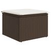 vidaXL 4 Piece Garden Sofa Set with Cushions Brown Poly Rattan