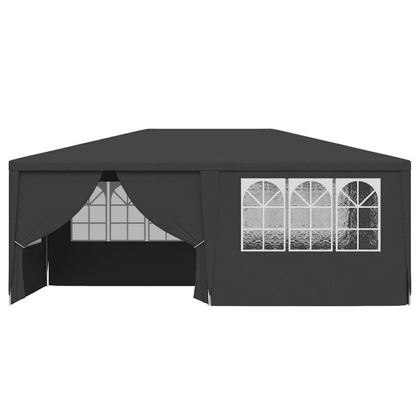 vidaXL Professional Party Tent with Side Walls 4x6 m Anthracite 90 g/m?