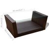 vidaXL 4 Piece Garden lounge set with Cushions Poly Rattan Brown
