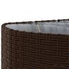 vidaXL 7 Piece Garden Sofa Set with Cushions Brown Poly Rattan
