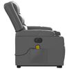 vidaXL Electric Stand up Massage Recliner Chair Grey Faux Leather