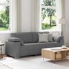 vidaXL Sofa with Cushion Dark grey 219 x 77 x 82 cm Fabric