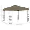 vidaXL Garden Marquee 3x3 m Taupe 180 g/m²