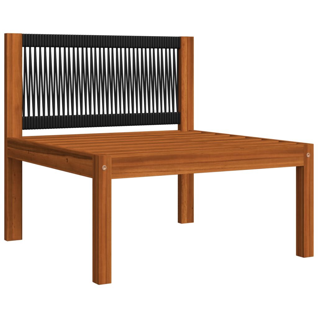 vidaXL 6 Piece Garden Lounge Set with Cushions Cream Solid Acacia Wood
