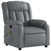 vidaXL Massage Recliner Chair Grey Faux Leather