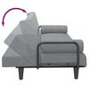 vidaXL Sofa Bed with Armrests Light Grey Fabric