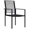 vidaXL Garden Chairs 2 pcs PVC Rattan Black