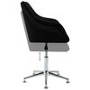 vidaXL Swivel Dining Chair Black Fabric