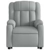 vidaXL Stand up Massage Recliner Chair Light Grey Fabric