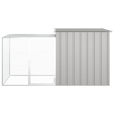 vidaXL Rabbit Cage Grey 200x91x100 cm Galvanised Steel