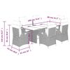 vidaXL 9 Piece Garden Dining Set with Cushions Grey Poly Rattan