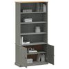 vidaXL Bookcase VIGO Grey 85x35x170 cm Solid Wood Pine