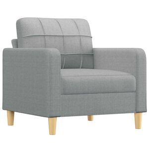 vidaXL Sofa Chair Light Grey 60 cm Fabric