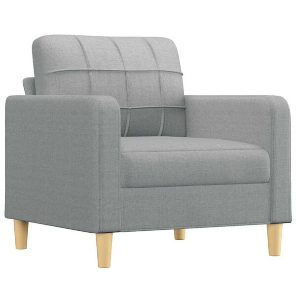 vidaXL Sofa Chair Light Grey 60 cm Fabric