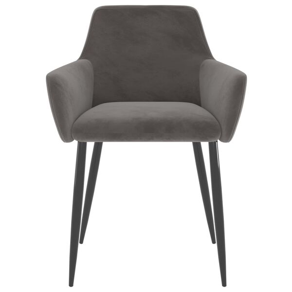 vidaXL Dining Chairs 4 pcs Dark Grey Velvet