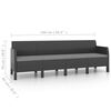 vidaXL 3 Piece Garden Lounge Set with Cushions PP Rattan Anthracite