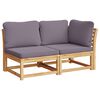 vidaXL 4 Piece Garden Lounge Set with Cushions Solid Wood Acacia
