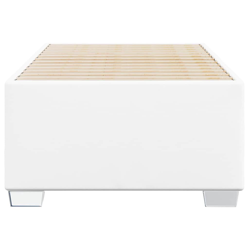 vidaXL Bed Frame without Mattress White Twin Faux Leather