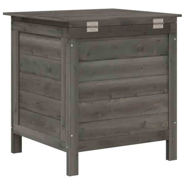 vidaXL Garden Storage Box Anthracite 50x49x56.5 cm Solid Wood Fir