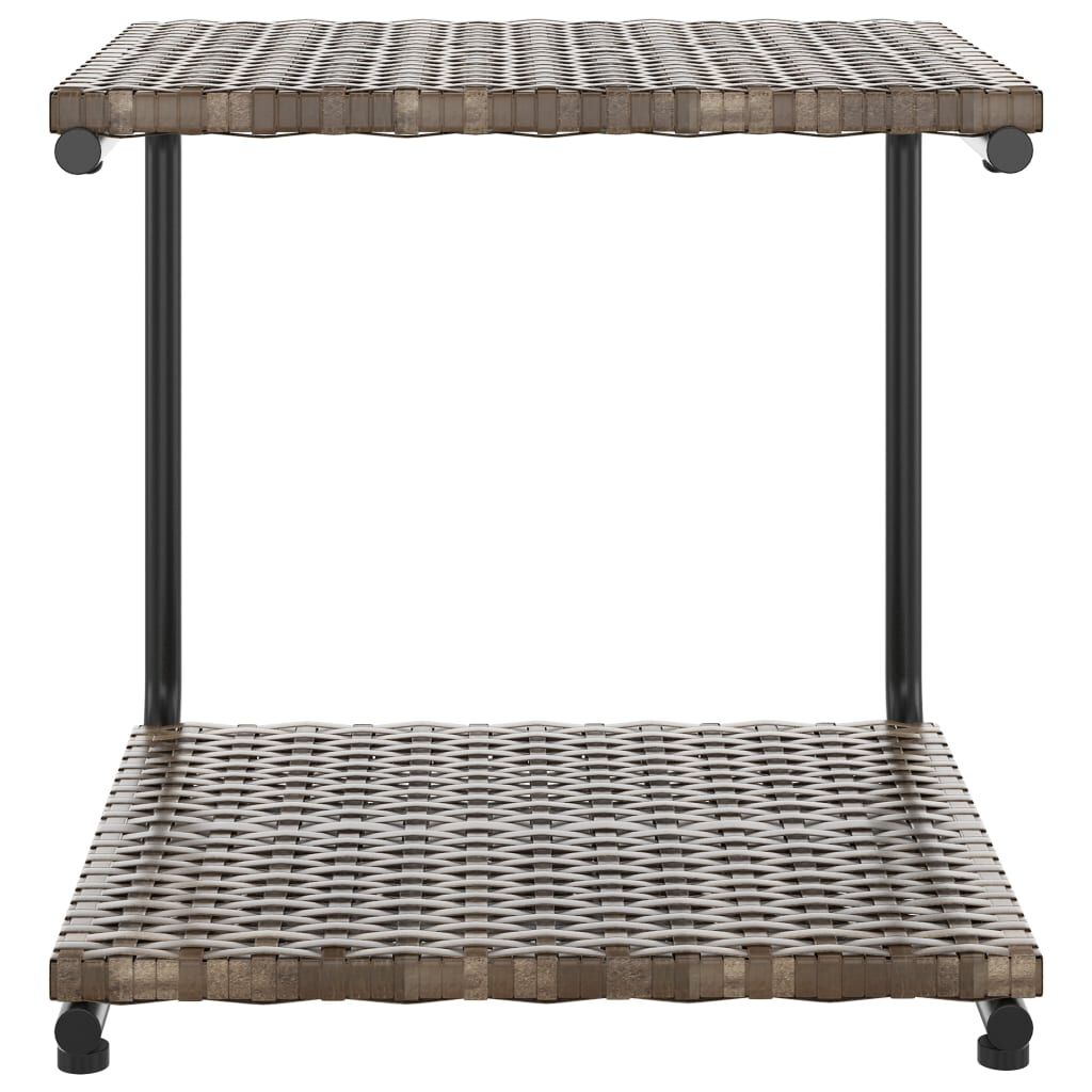 vidaXL 2-Person Garden Sun Bed with Cushions Poly Rattan Brown