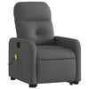 vidaXL Stand up Massage Recliner Chair Dark Grey Fabric