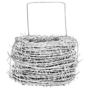 vidaXL Barbed Wire Silver 100 m Hot-dip Galvanised Steel