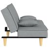 vidaXL Sofa Bed Light Grey Fabric