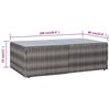 vidaXL 9 Piece Garden Lounge Set with Cushions Poly Rattan Grey